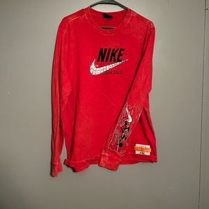 Nike red long sleeve Tee
